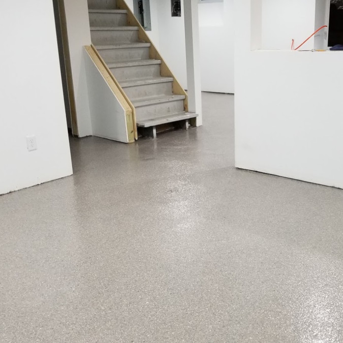 basement floor coating poly chip