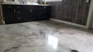 Grey and White Marble Flooring in Bathroom